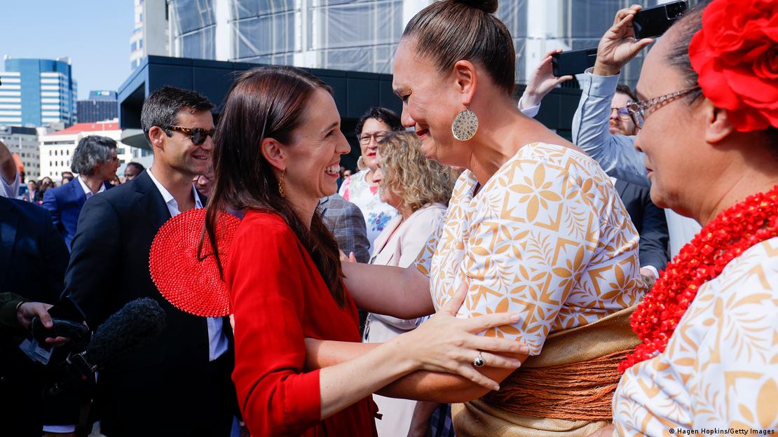 New Zealand Prime Minister Jacinda Ardern  leaves Parliament for the last time as Prime Minister