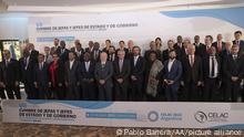 BUENOS AIRES, ARGENTINA - JANUARY 24: President of Argentina, Alberto Angel Fernandez (front C) pose for a family photo with the participating presidents ahead of the Community of Latin American and Caribbean States (CELAC) summit in Buenos Aires, Argentina on January 24, 2023. CELAC is an intergovernmental mechanism for dialogue and political agreement created in 2010 and is the only interlocutor that can promote and project Latin America and the Caribbean in the discussion of the global agenda. Pablo Barrera / Anadolu Agency