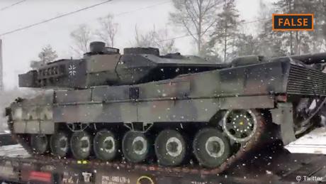 A tank on a transporter