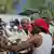 Manifestación en rechazo del asesinato de varios policías a manos de pandillas en Puerto Príncipe, Haití 