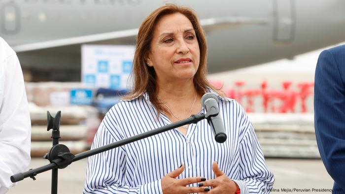 Dina Boluarte, presidenta del Perú.