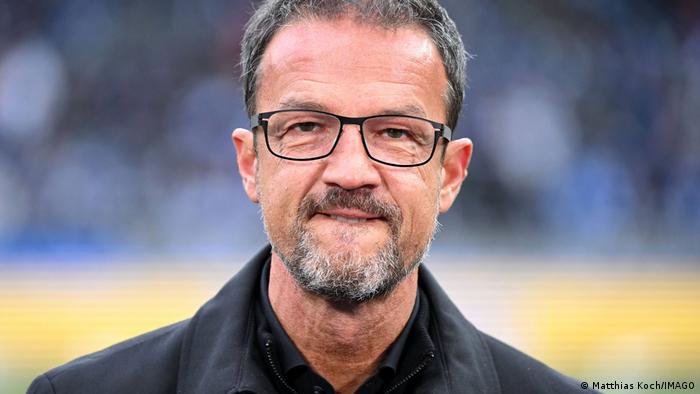 Managing Director Fredi Bobic from Hertha BSC bites his lower lip