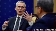 29.01.2023
NATO Secretary General Jens Stoltenberg talks with South Korean Foreign Minister Park Jin during their meeting at the Foreign Ministry in Seoul, South Korea January 29, 2023. Kim Min-Hee/Pool via Reuters
