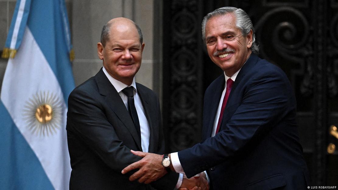 Olaf Scholz e Alberto Fernández Olaf Scholz e Alberto Fernández