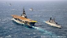 Brazilian aircraft carrier Sao Paulo is seen in this handout picture, June 7, 2011. Brazilian Navy/Handout via REUTERS/ATTENTION EDITORS - THIS IMAGE HAS BEEN SUPPLIED BY A THIRD PARTY. NO RESALES. NO ARCHIVES. MANDATORY CREDIT. 