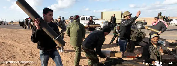 NO FLASH Libyen Rebellen