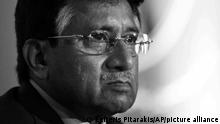 01/10/2010FILE - Pervez Musharraf, the former President of Pakistan, talks during the launch of his new political party, the All Pakistan Muslim League in central London on Oct. 1, 2010. An official said Sunday, Feb. 5, 2023, Gen. Pervez Musharraf, Pakistan military ruler who backed US war in Afghanistan after 9/11, has died. (AP Photo/Lefteris Pitarakis, File)