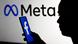 A silhouette of a person using Facebook on a smartphone, with the Meta logo in the background A silhouette of a person using Facebook on a smartphone, with the Meta logo in the background