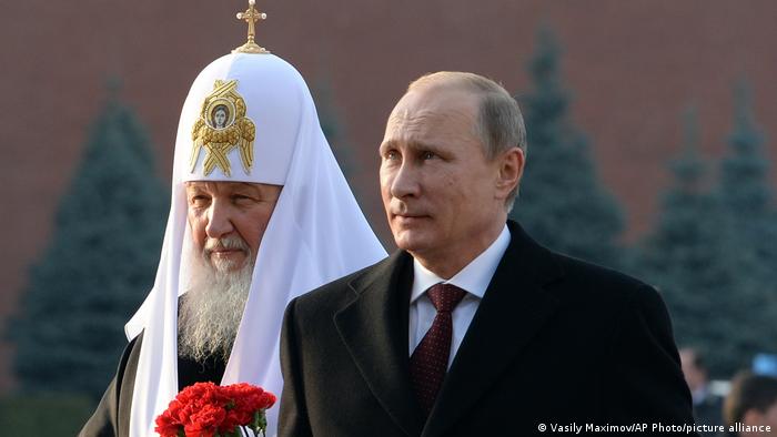 Wladimir Putin mit dem Patriarchen von Moskau, Kyrill I.