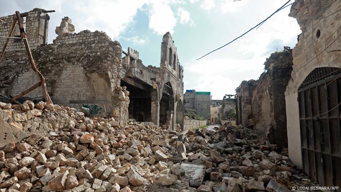 La ciudad de Alepo, en Siria, destruida por el terremoto. 