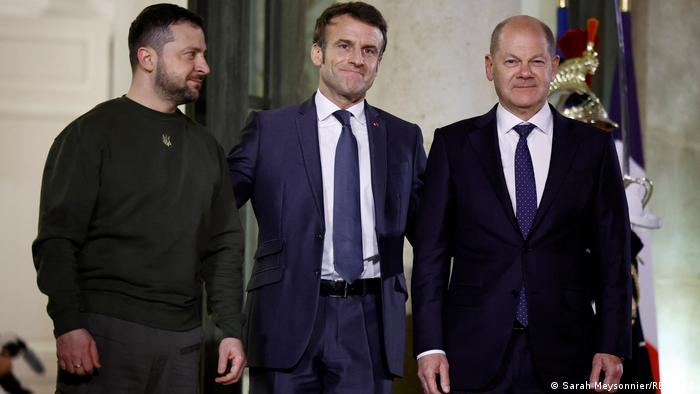 Frankreich | Präsident Macron empfängt Präsidenten Selenskyj und Bundeskanzler Scholz in Paris