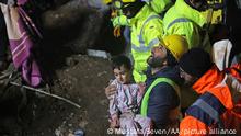 09.02.2023*****KAHRAMANMARAS, TURKIYE - FEBRUARY 09: A 33 year-old mother, Serap Topal and her 5 year-old son, Mehmet Hamza Topal are rescued by the German and British rescue teams from under the rubble after 68 hours of the 7.7 magnitude Kahramanmaras earthquake in Turkiye on February 09, 2023. Early Monday morning, a strong 7.7 earthquake, centered in the Pazarcik district, jolted Kahramanmaras and strongly shook several provinces, including Gaziantep, Sanliurfa, Diyarbakir, Adana, Adiyaman, Malatya, Osmaniye, Hatay, and Kilis. Later, at 13.24 p.m. (1024GMT), a 7.6 magnitude quake centered in Kahramanmaras' Elbistan district struck the region. Turkiye declared 7 days of national mourning after deadly earthquakes in southern provinces. Mustafa Seven / Anadolu Agency