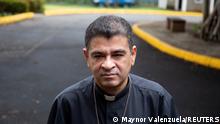 FILE PHOTO: Rolando Alvarez, bishop of the Diocese of Matagalpa and Esteli and critical of the Nicaraguan President Daniel Ortega, poses for a photo at a Catholic church in Managua, Nicaragua May 20, 2022. REUTERS/Maynor Valenzuela/File Photo