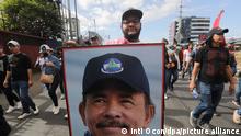 11.02.2023 Sandinisten nehmen in Managua an einem Marsch, dem «Siegesmarsch des Volkes», zur Unterstützung der Regierung von Präsident Ortega teil.