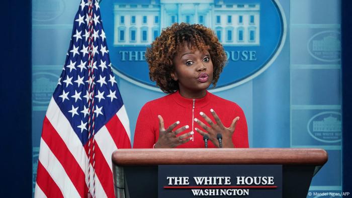 La portavoz de la Casa Blanca, Karine Jean-Pierre.