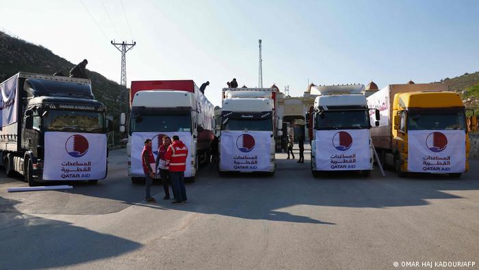 Syrien Konvoi mit Hilfsgütern aus Türkei