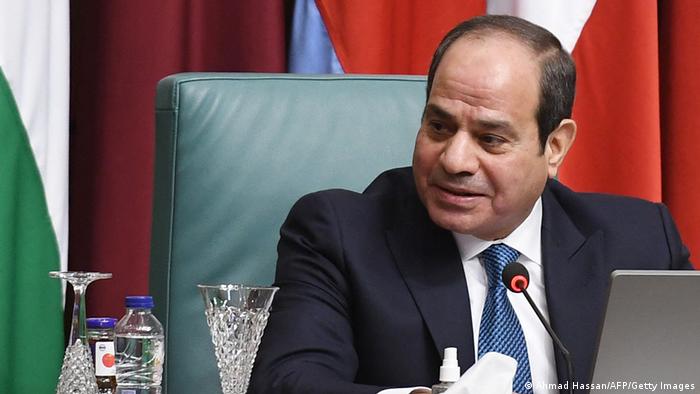 Der ägyptische Präsident Abd al-Fattah al-Sisi auf einer Konferenz im Februar 2023