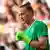 DFB-Torhüterin Almuth Schult beim Aufwärmen vor einem Länderspiel