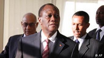 Ouattara beim AU-Treffen in Addis Abeba (Bild: AP)