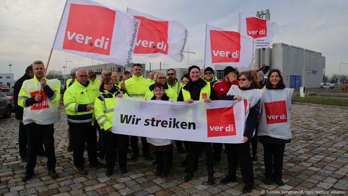 Deutschland Flughafen Leipzig/Halle | WarnstreikVerdi, ver.di 