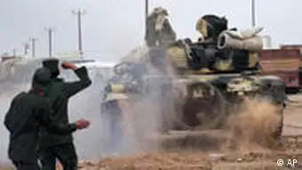 Libyen Soldaten Panzer Gadhafi