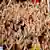A imagem mostra torcedores do Bayer Leverkusen aglomerados na arquibancada do estádio, com as mãos erguidas, em meio a um jogo do time.