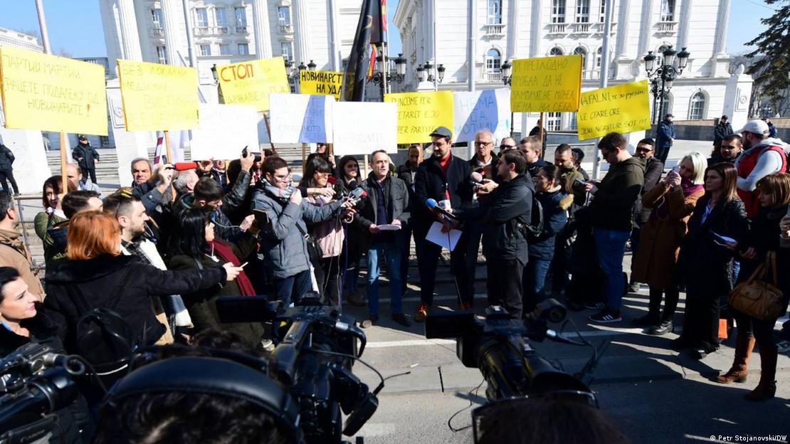 Протест Новинари Скопје
