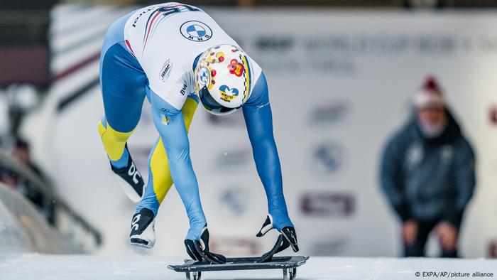 Vladyslav Heraskevych beim Start beim Weltcup in Österreich