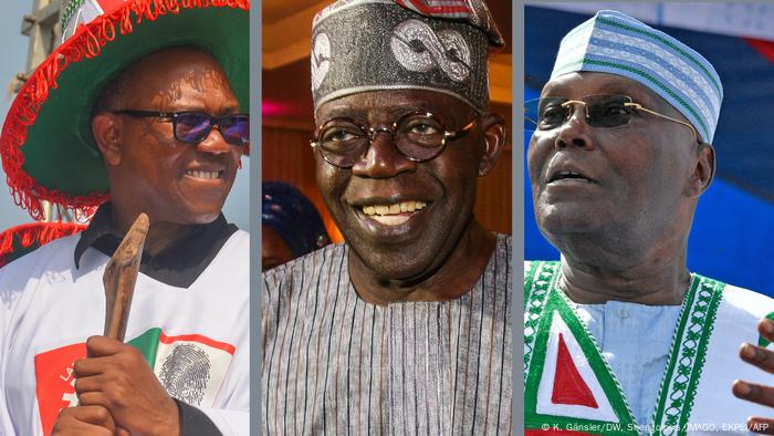 Peter Obi, Bola Tinubu a tsakiya, sai kuma Atiku Abubakar 