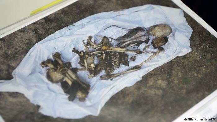 Restos óseos de migrantes encontrados muertos. 