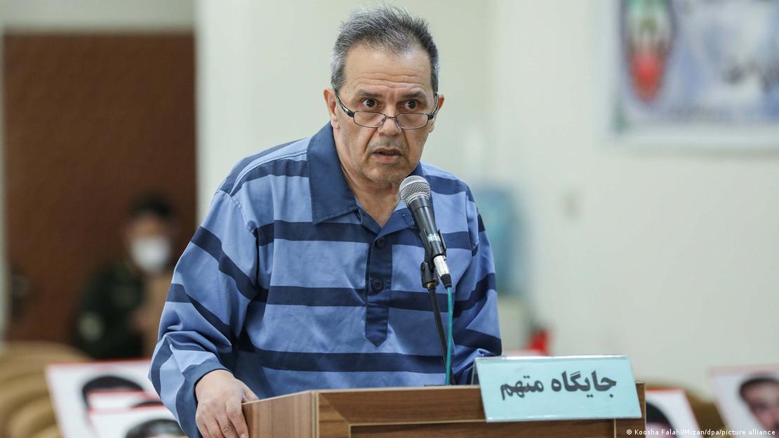 Jamshid Sharmahd se pronuncia durante julgamento no Irã 