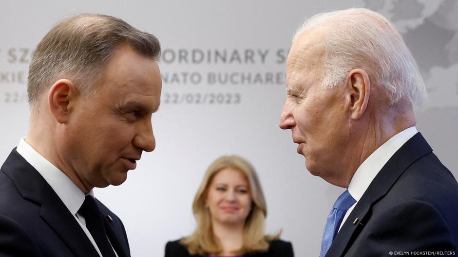 Poljski predsednik Andžej Duda i njegov američki kolega Džozef Bajden u Varšavi