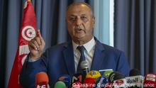 28.09.2021
TUNIS, TUNISIA - SEPTEMBER 28: Issam Chebbi, the Secretary-General of the Republican Party speaks during a press conference of four political parties in Tunisia, Tunis on September 28, 2021. Four Tunisian parties announced on Tuesday the formation of the so-called Coordination of Democratic Forces against the exceptional measures taken by President Kais Saied. The announcement came during a press conference held in the capital Tunis by the Democratic Current, Afek Tounes, the Republican Party, and the Democratic Bloc for Labor and Freedoms. Yassine Gaidi / Anadolu Agency
