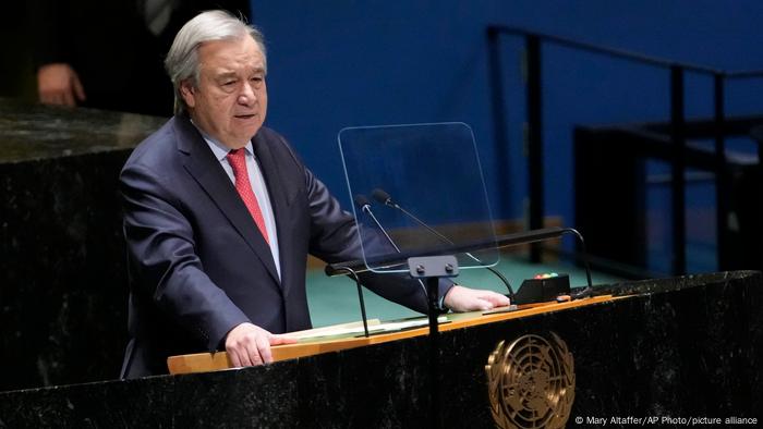 Antonio Guterres spricht in der UN-Vollversammlung