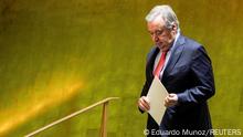 22.02.2023
United Nations Secretary General Antonio Guterres attends a high-level meeting of the United Nations General Assembly to mark one year since Russia invaded Ukraine, and to consider the adoption of a resolution on Ukraine, at U.N. headquarters in New York City, New York, U.S., February 22, 2023. REUTERS/Eduardo Munoz