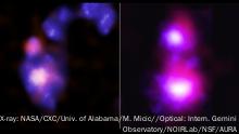 Astrónomos ven por primera vez galaxias enanas con agujeros negros gigantes a punto de fusionarse