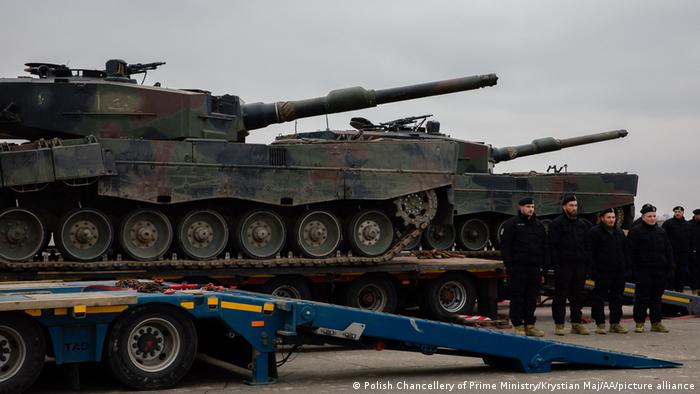 Verladung von Leopard-Panzern in Polen