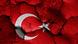 The flag of Turkey painted on a cracked wall The flag of Turkey painted on a cracked wall