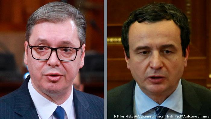 Kombobild HINA Aleksandar Vucic und Albin Kurti Kombobild HINA Aleksandar Vucic und Albin Kurti