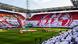 A huge fan display of FC Cologne's logo covering the stands at the RheinEnergieStadion A huge fan display of FC Cologne's logo covering the stands at the RheinEnergieStadion