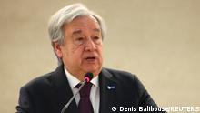 Antonio Guterres, United Nations Secretary General attends the Human Rights Council at the United Nations in Geneva, Switzerland February 27, 2023. REUTERS/Denis Balibouse