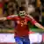 Spain's David Villa reacts after scoring against Czech Republic