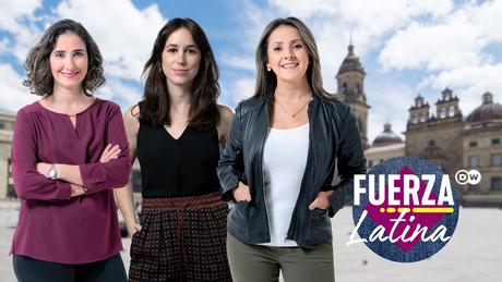 Una foto de las tres presentadoras de Fuerza Latina: Yoani Sánchez, Helena Carpio y Natalia Orozco
