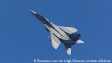 Leeuwarden, Netherlands April 18, 2018: A Polish Air Force MiG-29 during the Frisian Flag exercise