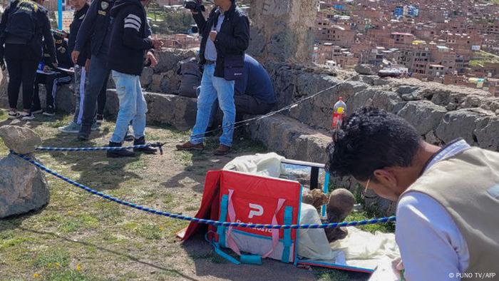 La momia fue encontrada en Puno, Perú.