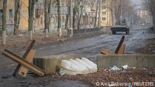 February 27, 2023***
Ukrainian service members ride a BMP-2 infantry fighting vehicle along an empty street, as Russia's attack on Ukraine continues, in the frontline city of Bakhmut, Ukraine February 27, 2023. REUTERS/Alex Babenko