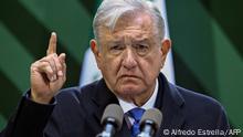 January 20, 2023***
(FILES) In this file photo taken on January 20, 2023 Mexican President Andres Manuel Lopez Obrador gestures during a press conference in Mexico City. - Mexican President Andres Manuel Lopez Obrador accused the United States on Tuesday February 28, 2023 of meddling in the internal affairs of Mexico, after statements by the State Department about a controversial electoral reform of the left-wing ruling party. (Photo by ALFREDO ESTRELLA / AFP)