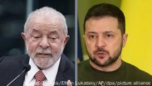 L: 06/02/2023 Rio De Janeiro. Luiz Inacio Lula da Silva, Präsident von Brasilien, spricht bei der Einweihung der Abteilung für Augenheilkunde und Diagnostik des Krankenhauses Super Centro Carioca de Saude.
R: 02/02/2023 . Wolodymyr Selenskyj, Präsident der Ukraine, spricht bei einer gemeinsamen Pressekonferenz mit der Präsidentin der Europäischen Kommission von der Leyen. 