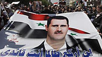 Pro-Syrian President Bashar Assad supporters