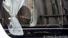 FILE PHOTO: Hong Kong Alliance in Support of Patriotic Democratic Movements of China Vice-Chairwoman Tonyee Chow Hang-tung is seen inside a vehicle after being detained in Hong Kong, China, September 8, 2021. REUTERS/Tyrone Siu/File Photo